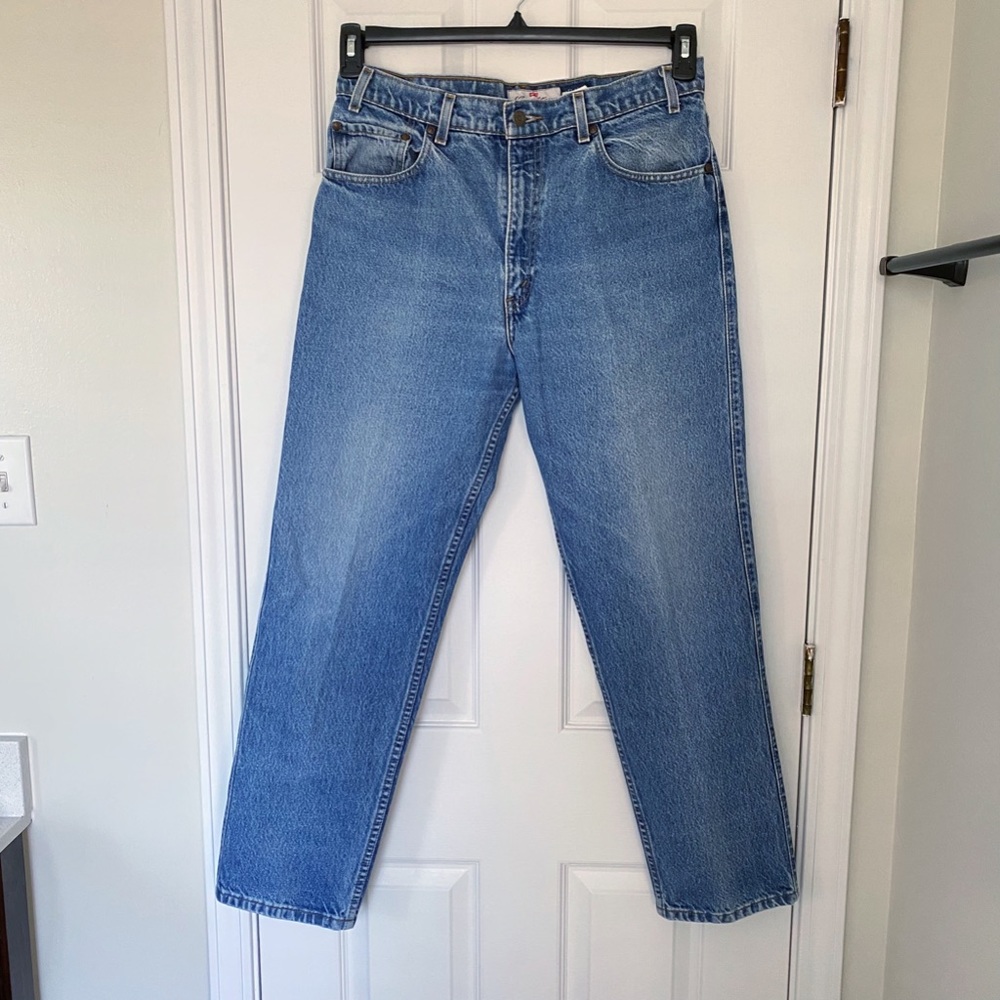 Vintage 90’s Levi’s Orange Tab Jeans 90’s Cotton
34x30 Black Bat Wing Tag
